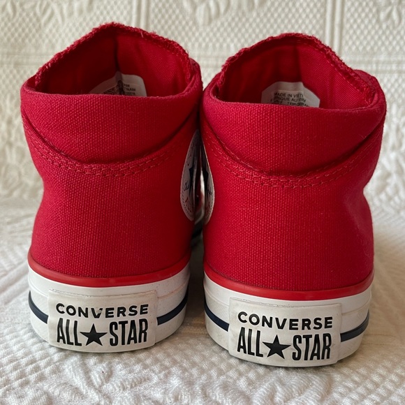 ❤️Converse❤️Chuck Taylor All Star Madison Mid-Top Sneakers Red White Valentines - Picture 6 of 11